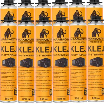KLEJ DO STYROPIANU 850 ml x 12 sztuk